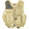 DMoniac Veste tactique Tan 8 poches holster + ceinturon