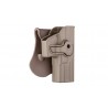 Holster Compatible tout Glock AMOMAX ROTATION 360 Tan