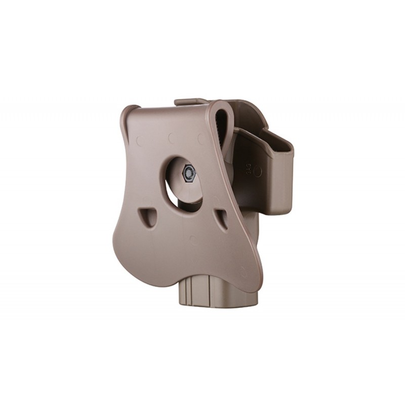 Holster Compatible tout Glock AMOMAX ROTATION 360 Tan