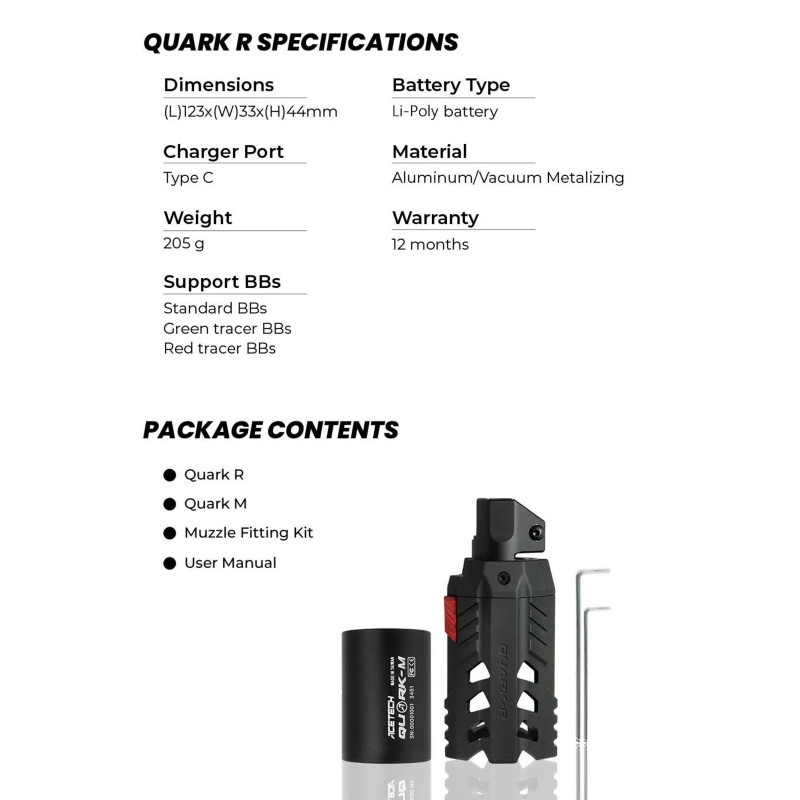 Silencieux traceur QUARK R unit ACETECH