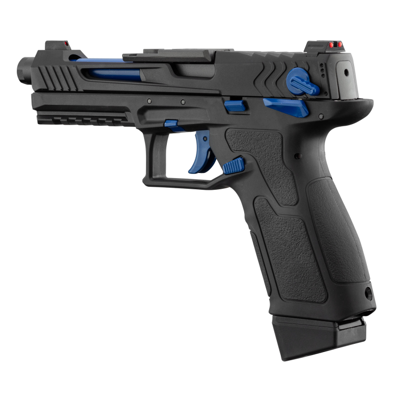 Lancer Tactical LTX Compétition airsoft Noir/Bleu Gaz plus Malette