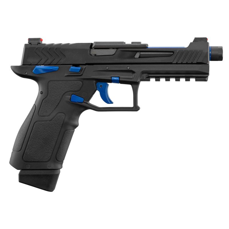 Lancer Tactical LTX Compétition airsoft Noir/Bleu Gaz plus Malette