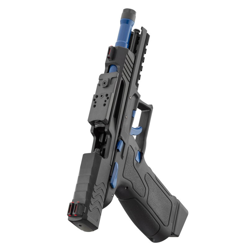 Lancer Tactical LTX Compétition airsoft Noir/Bleu Gaz plus Malette