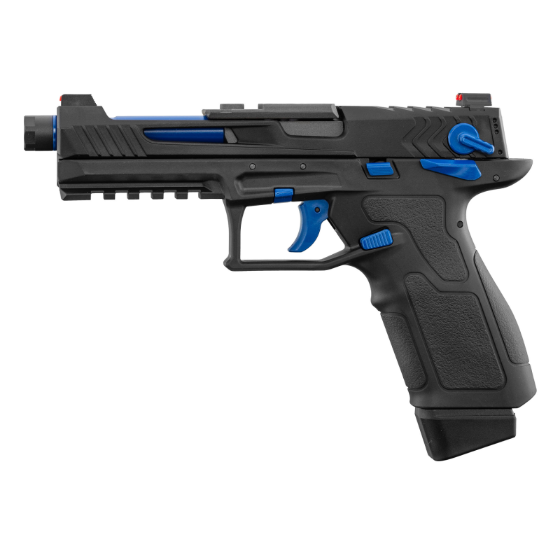 Lancer Tactical LTX Compétition airsoft Noir/Bleu Gaz plus Malette